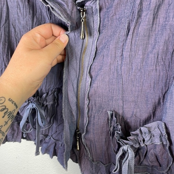 LanVie Multichrome zip up blouse/blazer size S - Picture 6 of 11